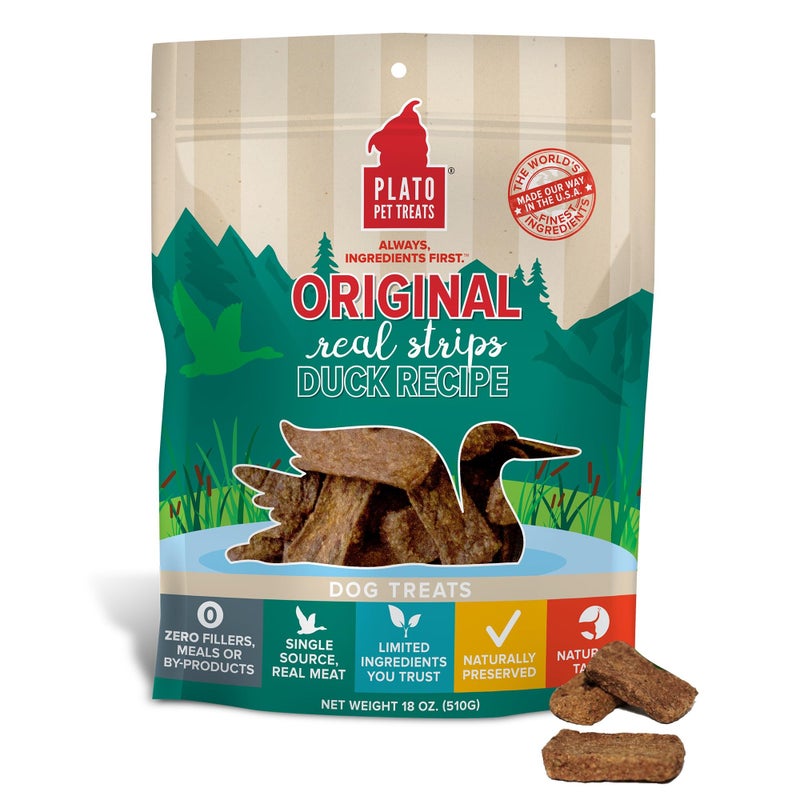 PLATO Original Real Strips Duck 18oz, Natural (850002221541) - Image 1